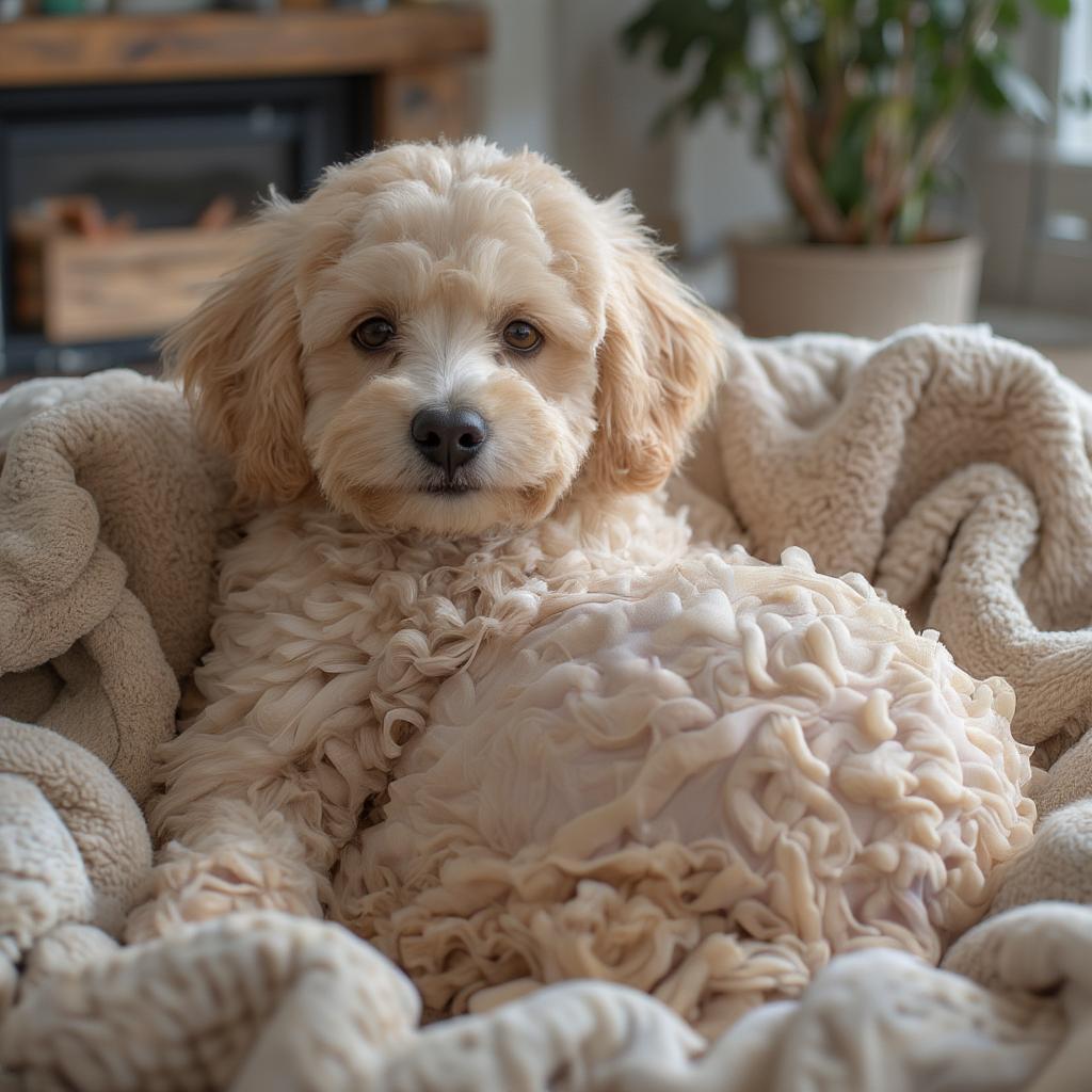 Chó Poodle Đang Mang Thai Gần Đến Ngày Sinh
