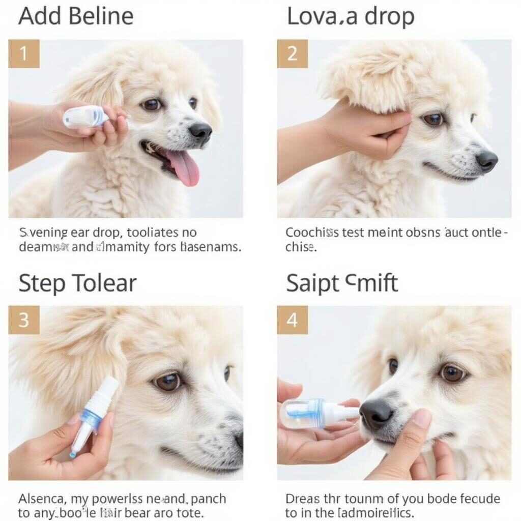 Cách nhỏ thuốc tai cho chó Poodle đúng cách