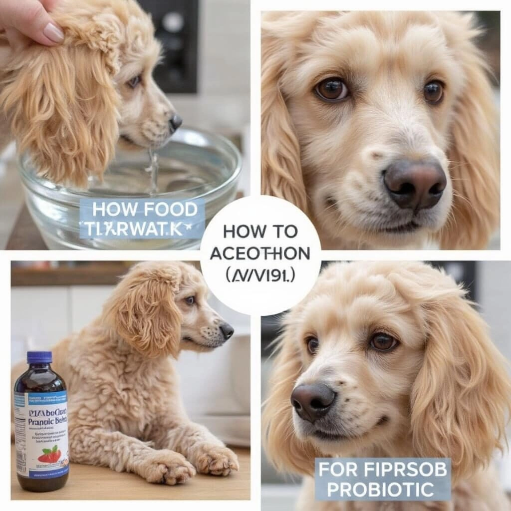 Cách xử lý khi chó Poodle bị tiêu chảy: Nhịn ăn, bổ sung nước, men vi sinh