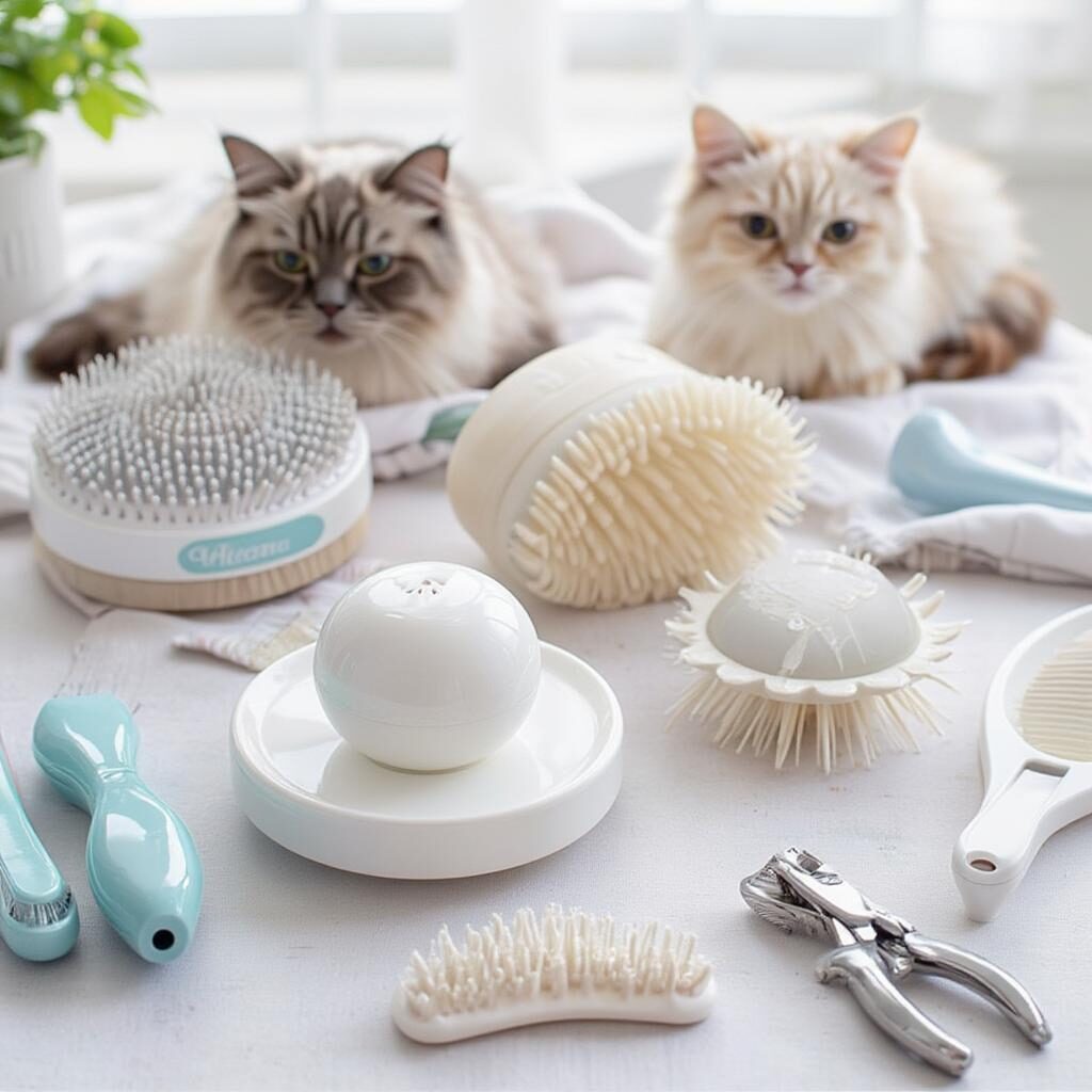 Dụng cụ chải chuốt lông mèo