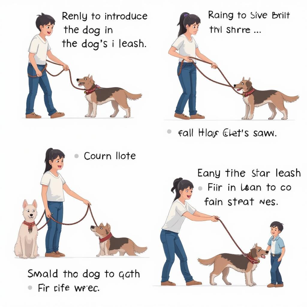 Huấn luyện chó làm quen với dây dắt