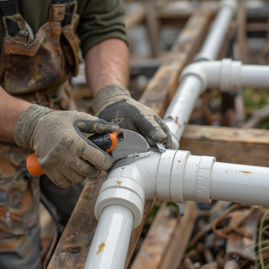 Cắt ống nhựa PVC làm chuồng mèo