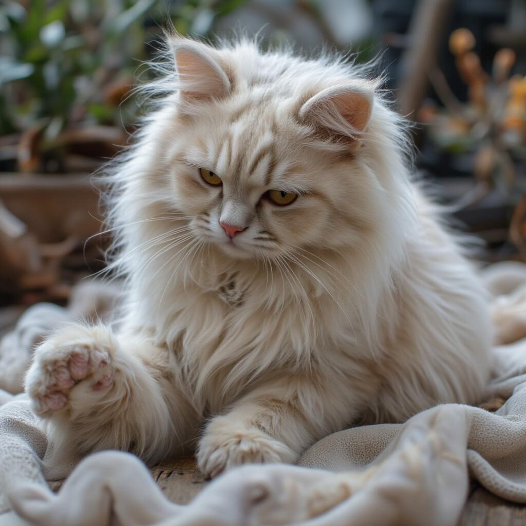 Mèo Ba Tư rụng lông
